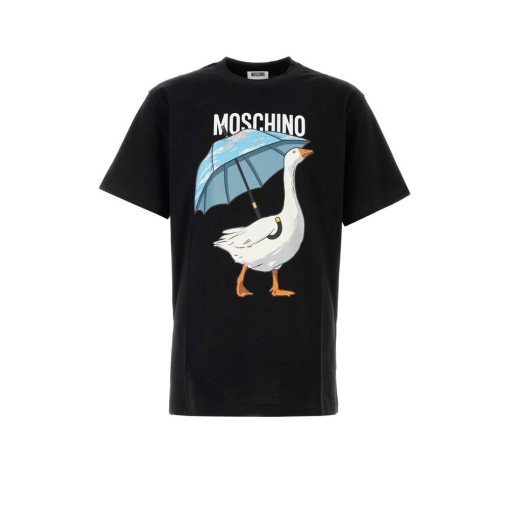 Moschino Men Black Cotton T-Shirt